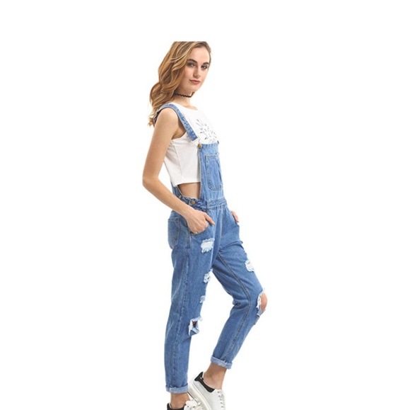 POLA Light Wash Denim Overalls - Picture 4 of 5